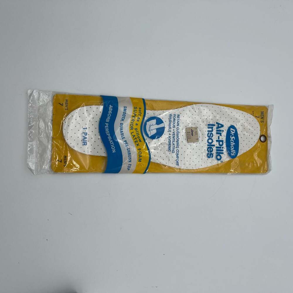 Vintage Dr. Scholl's Air-Pillo Men's Size 7 Insoles New Old Stock